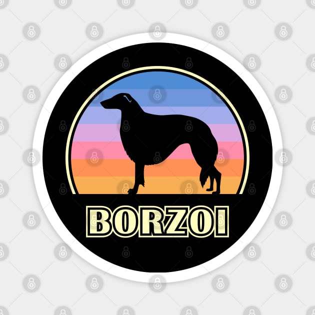 Borzoi Vintage Sunset Dog Magnet by millersye